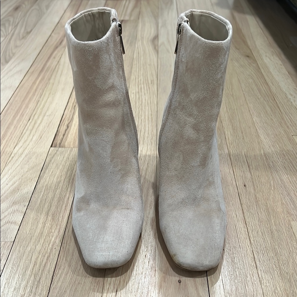 Sam Edelman Cream Ankle Boots